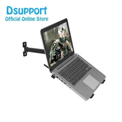 Foldable Wall Mount 17-27 inch Laptop Holder One Arms Full Motion Laptop Cooler Retractable Notebook