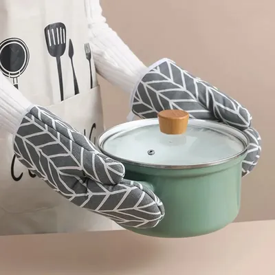 2 pieces of heat-insulating gloves, heat-resistant microwave gloves, and high-temperature resistant kitchen and oven gloves for