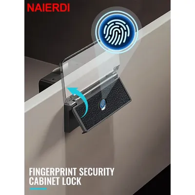 NAIERDI Fingerprint Digital Cabinet Electronic Locks Hidden Intelligent Biometric Sensor Cabinet Locks for Home Office Bedroom