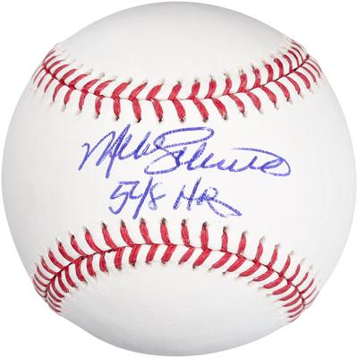 Von Mike Schmidt signierter MLB-Baseball der Philadelphia Phillies mit der Aufschrift „548“ Image