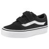 Sneaker VANS "Ward V", Gr. 34, schwarz, Leder, sportlich, Schuhe Klettschuh Sneaker low Skaterschuh, mit Klettverschluss