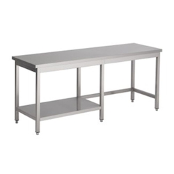 Combisteel Arbeitstisch mit ½ Grundboden aus Edelstahl 1600x800x900mm Image