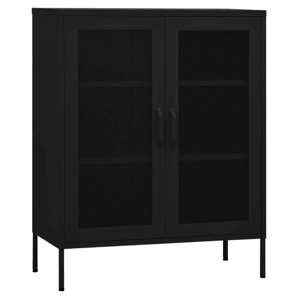 vidaXL Lagerschrank Schwarz 80x35x101,5 cm Stahl Image