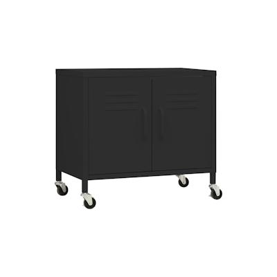 vidaXL Lagerschrank Schwarz 60x35x56 cm Stahl