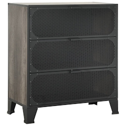 vidaXL Aufbewahrungsschrank Grau 72x36x82 cm Metall und MDF Image