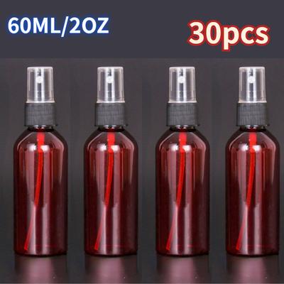 TEMU 30pcs 60ml/2oz Small Spray Bottle, Plastic Spray Bottles Fine Mist Mini Spray Bottles Refillable Liquid Containers For Plants Cleaning Solutions, Essential Oils, Travel, Bottle Image