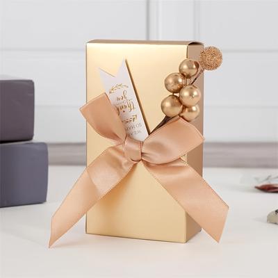 TEMU 20/50pcs Elegant Wedding Favor Boxes With Satin Ribbon & Golden Bean Accents - Ideal For Chocolates, Candy, & Gifts - Weddings, Birthdays, Anniversaries, And , Wedding Gifts