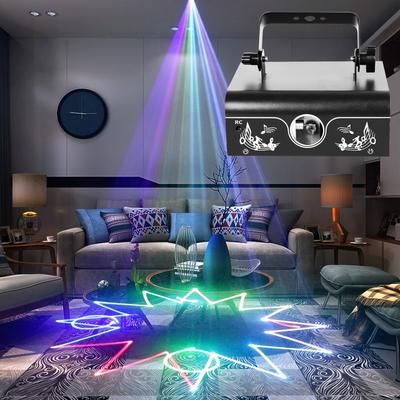 TEMU 1pc Party Lights Dmx 512 Sound Activated With 228 Animation Effects With Remote Control Portable Strobe Stage Lights For Birthday Christmas Valentine's Day Stage Ballroom Decoration Lights