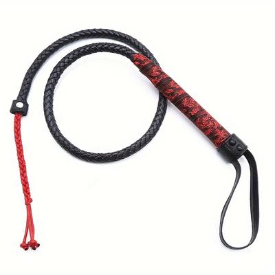 TEMU Pu Leather Equestrian Whip Equestrian Training Whip, Durable Design