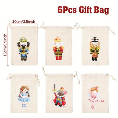 TEMU 6 Pcs Gift : Christmas Drawstring, For Or Decorations