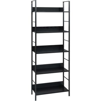 Bücherregal 5 Regalböden Schwarz 60x27,6x158,5 cm Holzwerkstoff Vidaxl Image