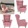 Fauteuil rose velours - fauteuil - fauteuils - Home & Living - Rose