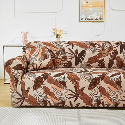 bedruckter Sofabezug elastischer Sofabezug für L-förmige Sofas stilvoller und langlebiger Möbelschutz ideal zum Auffrischen Ihrer Wohnzimmereinrichtung mit einzigartigem Design Image
