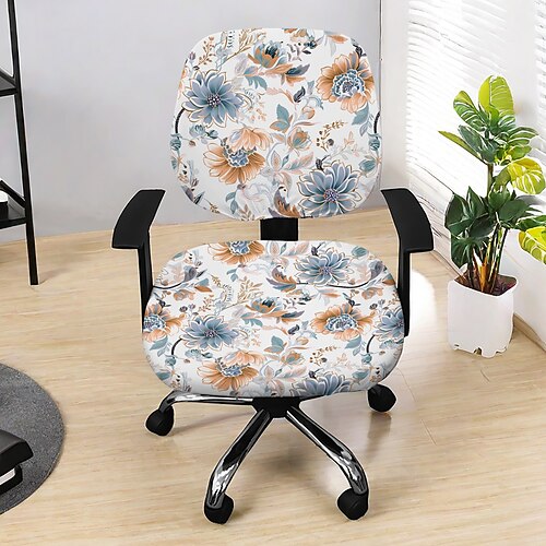 Stuhlhussen für Bürostühle und Hocker, dehnbare und langlebige Schonbezüge, Möbelschutz für eine stilvolle und komfortable Arbeitsplatzdekoration Image