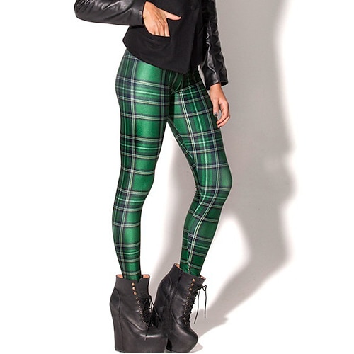 Per donna Collant Ghette Nero / Bianco Verde Blu Vita normale Casuale / sportivo Athleisure Fine settimana Yoga Stampa Elasticizzato Alla caviglia Comfort Cielo stellato Taglia unica / magro