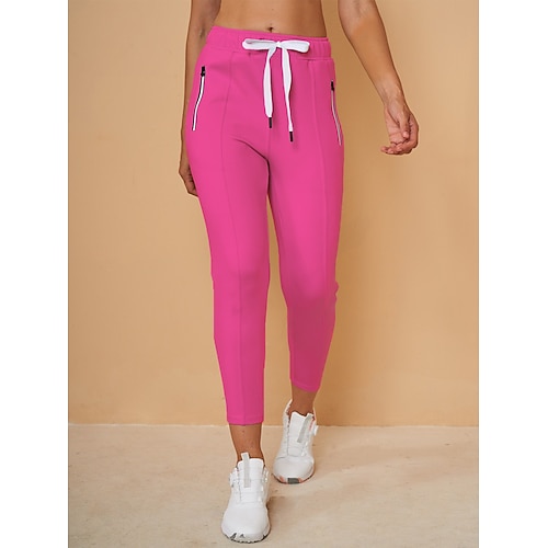 Damen Golf-Jogger Dunkelgrau Waldgrün Violett Unterteile Damen-Golfkleidung, Kleidung, Outfits, Kleidung Image