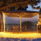 LED-Lichternetz, IP65, 6 x 4 m, 3 x 2 m, flexible LED-Lichterkette, Weihnachtsnetz, 880 LEDs, 200 LEDs, Netz-Lichterkette für Garten, Hof, bunte Dekoration, EU-/US-/UK-Stecker, AC 110 V, 220 V, 230 V