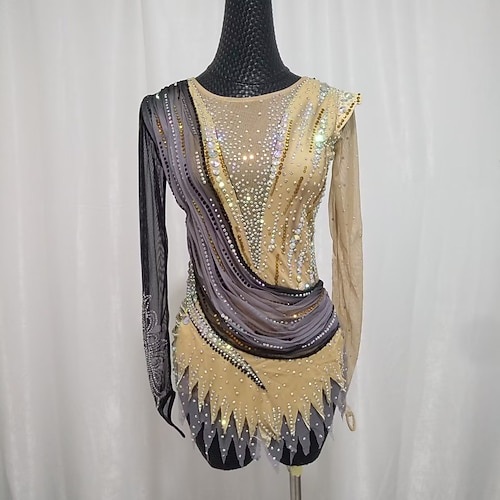 Eiskunstlaufkostüme individuelle Spandex-Oberteile für Erwachsene und Kinder Performance-Kostüme Wettkampf-Trainingsröcke Performance-Kostüme Image