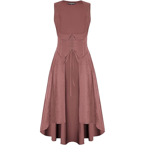 Mittelalterlich Renaissance Cocktailkleid Cosplay Kostüm Abschlussballkleider Wikinger Outlander Kostüm Damen Keltisch Seeräuber Fantasie Maskerade LARP Renaissance-Messe Festival Erwachsene Kleid Image