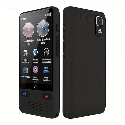 Sprachübersetzungsgerät, bidirektionale Echtzeit-Sprachübersetzung, unterstützt 138 Sprachen, präziser Offline- und aufgezeichneter Fotoübersetzer mit 3,54-HD-Zoll-Touchscreen für Reisen, Geschäft und Image