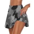 Per donna Gonne da tennis Gonne da golf Shorts da yoga Protezione Solare Vita Alta Yoga Fitness Gonna-pantaloncini Pantaloni Mimetico Rosa Rosso Blu Spandex Estate Gli sport Abbigliamento sportivo