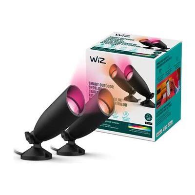 Philips Hue WiZ Smart Color Changing Ground Spotlight Starter Kit, 2 Pack