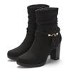 Stiefelette LASCANA, Damen, Gr. 42, schwarz, Obermaterial: 100% Textilmaterial. Futter: 100% Textilmaterial. Decksohle: 100% Lederimitat. Laufsohle: 100% Synthetik, unifarben, Flechtoptik, modisch, Schuhe, Stiefel, Boots mit Blockabsatz und...