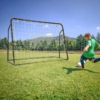 2-in-1 Kids Soccer Rebounder and Soccer Goal with Adjustable Height-White