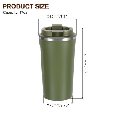 Insulated Travel Mug, 17 Oz Coffee Tumbler with Leakproof Lid