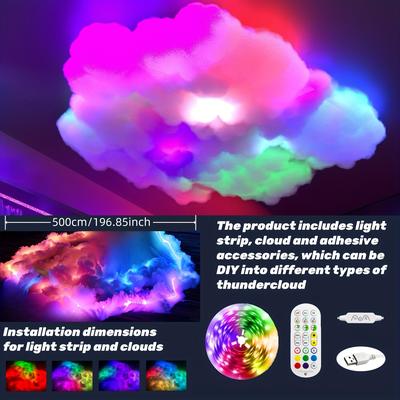 TEMU 5m Light With Dimmable Lightning Colors, Remote Control For Ambiance