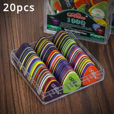 TEMU 20pcs Guitar Picks Set For , & Bass - Plectrums Thickness 0.58 - 1.5mm