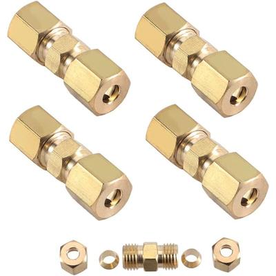Memkey - 4 Stück Bremsleitungsverbinder 4,75 mm Bremsleitungsverbinder aus verzinktem Kupfer