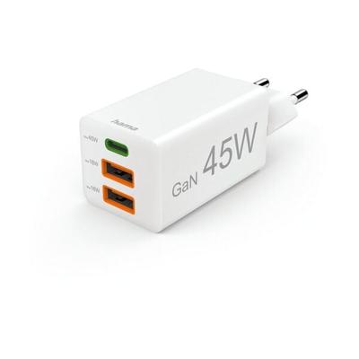 Hama Schnellladegerät USB-C PD / 2x USB-A weiß