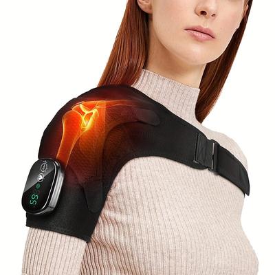 1pc Heated Shoulder Massager Soothing Heat Therapy with Deep-Kneading Massage for Men and Women Ergonomic Shoulder Strap Design