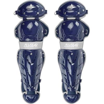 All Star Top Star Catcher's Leg Guards - Ages 12-16 Navy