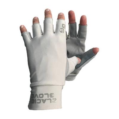 Glacier Glove Ascension Bay Fingerless Sun Gloves (Gray, Large) 007GP-L