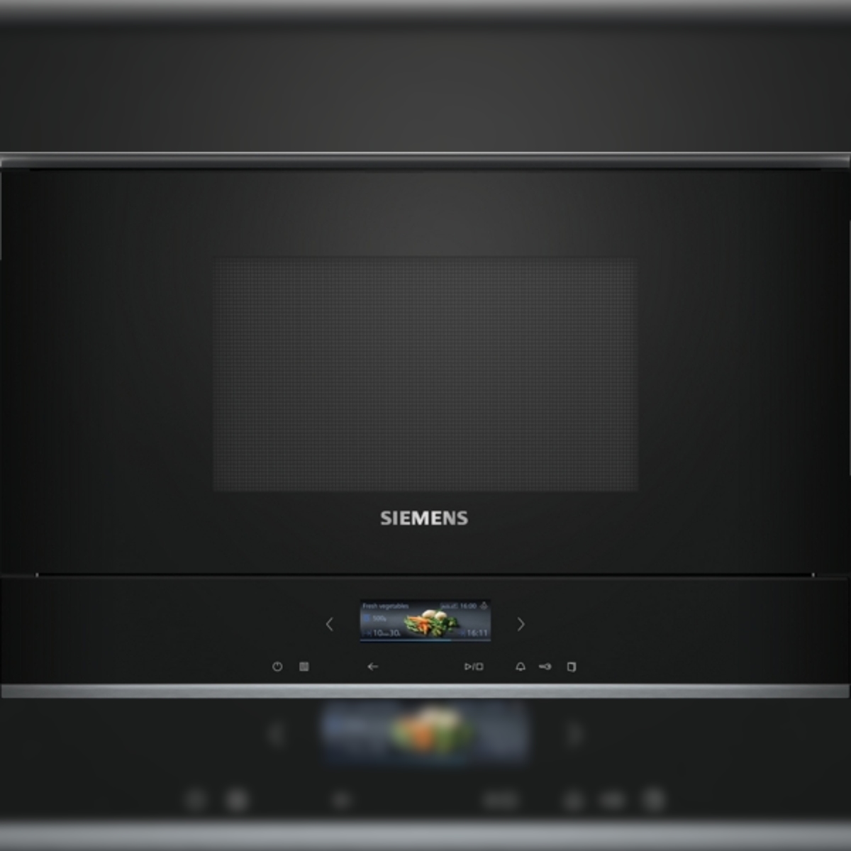 Siemens iQ700, Einbau-Mikrowelle, Schwarz, Edelstahl BE732L1B1 Image