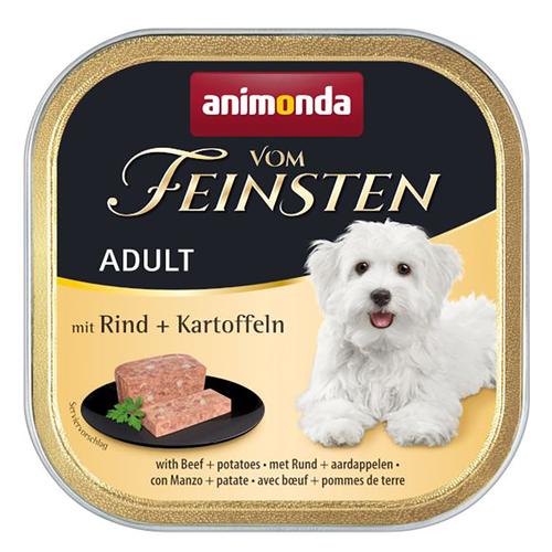 Sparpaket 44x150g mit Rind & Kartoffeln animonda vom Feinsten Adult Hundefutter nass