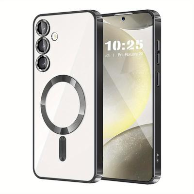 TEMU Magnetic Case With Camera Lens Protector For Galaxy S24 S24plus