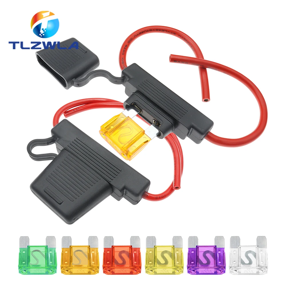 Grand porte-fusible automatique étanche 32V, 8awg /10awg et fusible à lame de voiture 20A 30A 40A 50A 60A 70A 80A 90A 100A