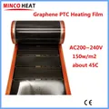 MINCO HEAT 150 w/m2 graphène PTC Film chauffant infrarouge AC200 ~ 240 V environ 45C tapis chauffant au sol chaud