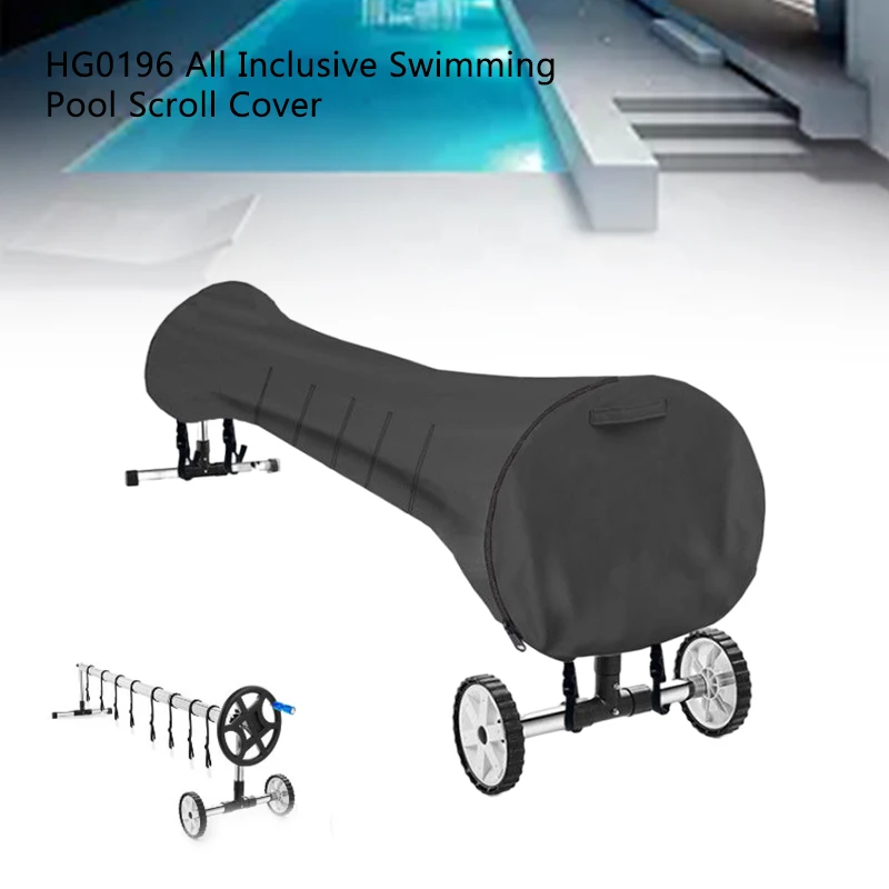Couverture de rouleau solaire de piscine à couverture complète, couverture de protection robuste pour piscine extérieure