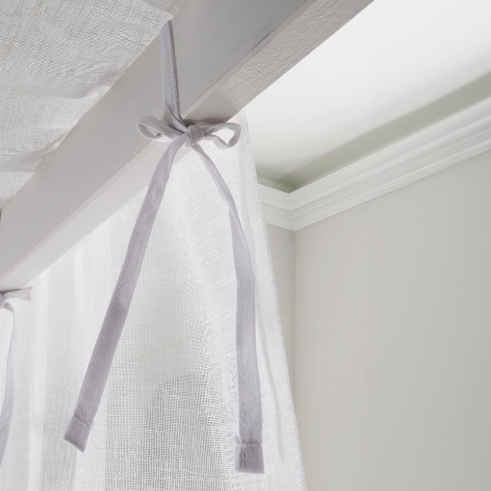 Massivholz »Solvita« Tüllstoff für Himmelbett 200 cm weiß