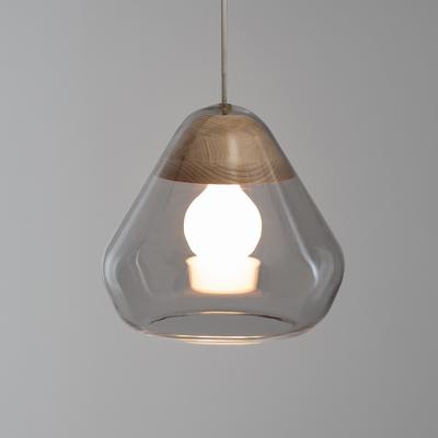 Nasoa 30cm Diameter Ash & Glass Ceiling Light