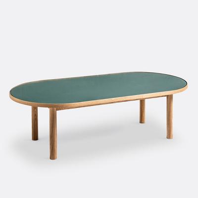 Evergreen Oak & Glass Coffee Table