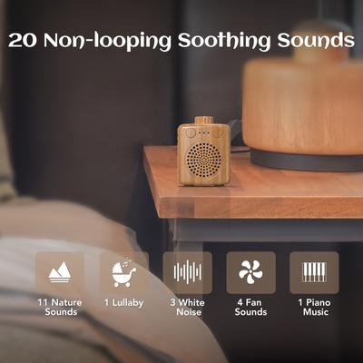 TEMU Sleep Sound Machine White Noise Machine Portable Mini 13 Soothing Sounds Adjustable Volume