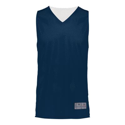 Augusta Sportswear 162 Youth Tricot Mesh Reversible 2.0 Jersey in Navy Blue/White size Large | Polyester