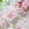 Autocollants décoratifs en forme de fleur Rose PET, 2M, bande Washi transparente Vintage pour Scrapbooking, Journal, matériaux de fabrication de cartes, DIY bricolage