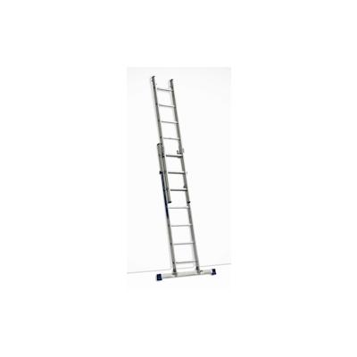 Schiebeleiter 2x7 Stufen Länge 3m 195x41cm ALU SZAGATO Schiebeleiter 2 teilig Stufenschiebeleiter Schiebeleiter Alu-Schiebeleiter Mekrzweckleiter Image