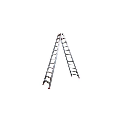 Stehleiter 2x12 Stufen Profi Länge 329cm 329x82x23cm Alu SZAGATO Stufenleiter Standleiter Haushaltsleiter Bockleiter Doppelstufenleiter Malerleiter